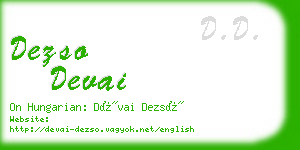 dezso devai business card